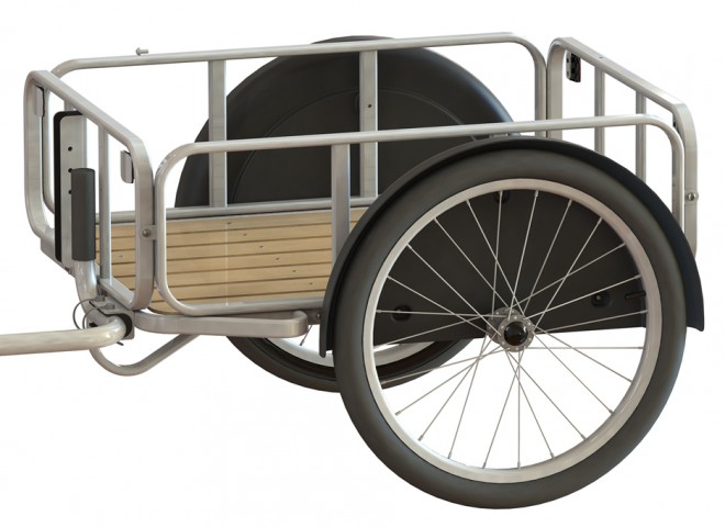 „Rower” Ikea jest również wyposażony w bagażnik na przyczepkę, który można łatwo przymocować do tyłu roweru. 