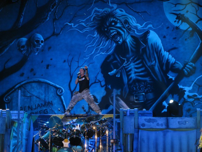 Iron Maiden in action.