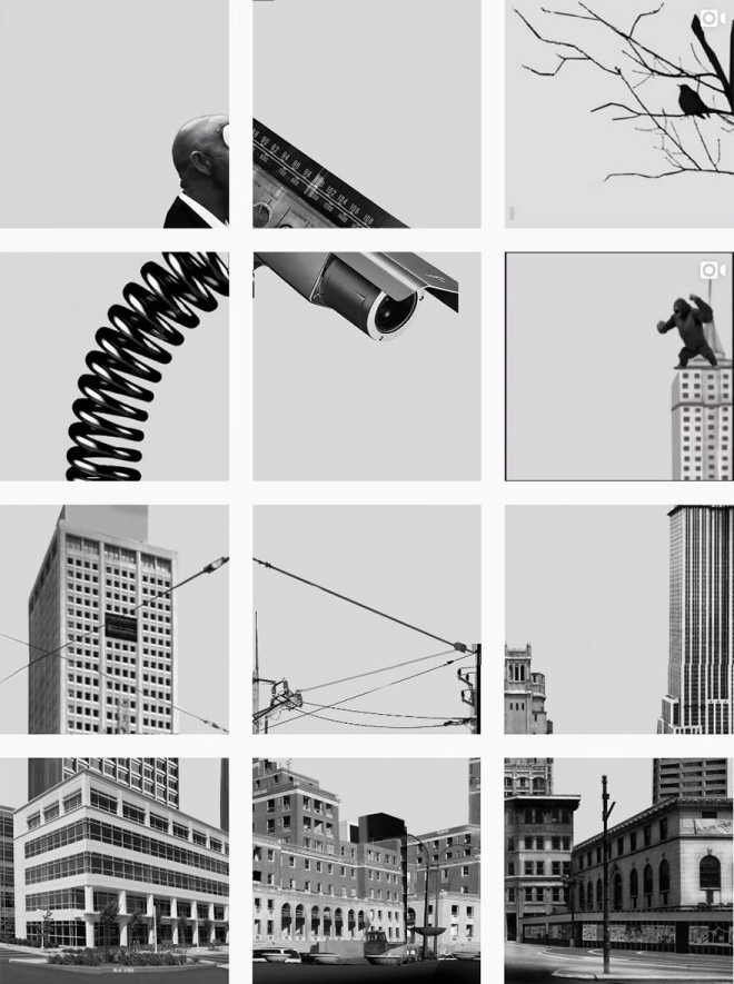 An Instagram profile that is assembled like a puzzle.