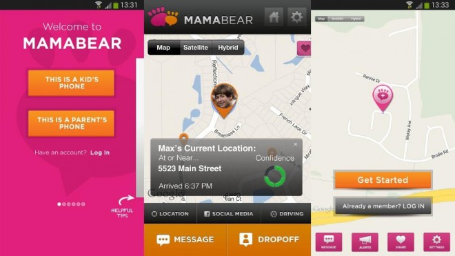 Aplikacija MamaBear Family Safety