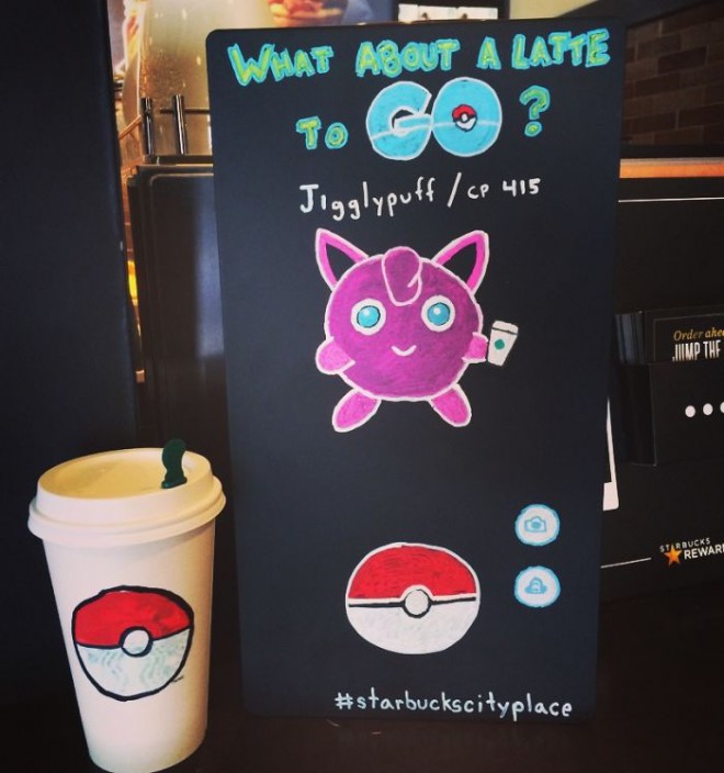 Coffee for on the go, sorry, for Pokemon hunting.