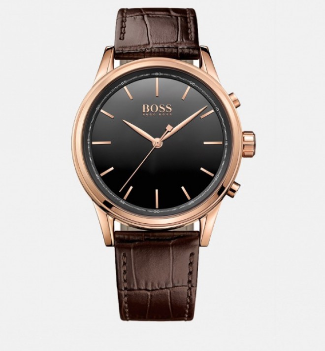 Pametna ura Hugo Boss Smart Classic v rožnato zlati barvi.