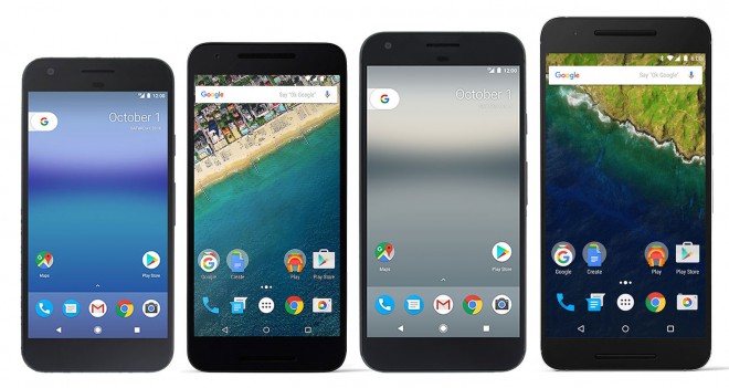 Google Pixel, Nexus 5X, Google Pixel XL in Nexus 6P