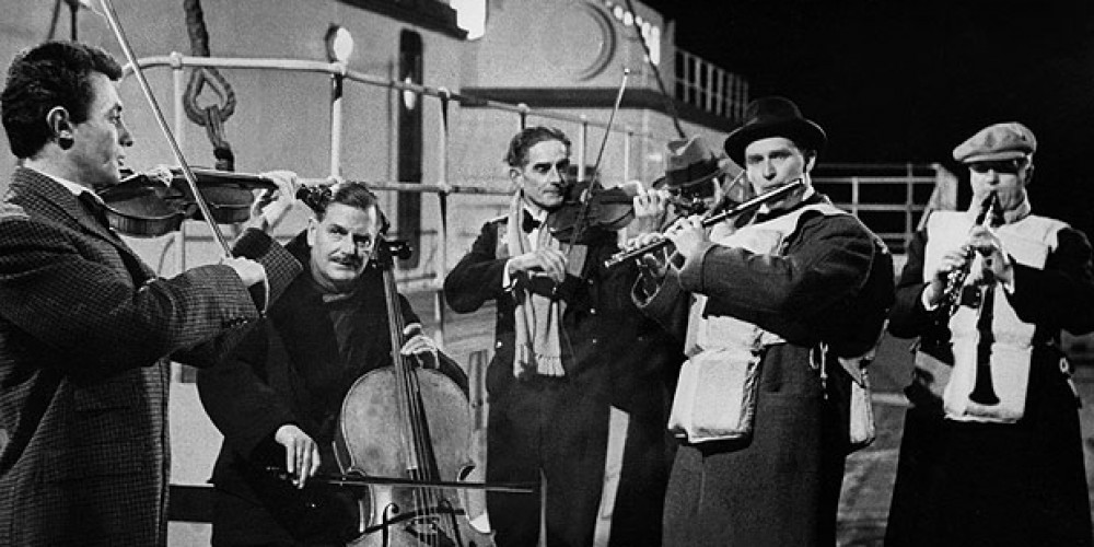 Glasbeniki na potapljajočem se Titaniku