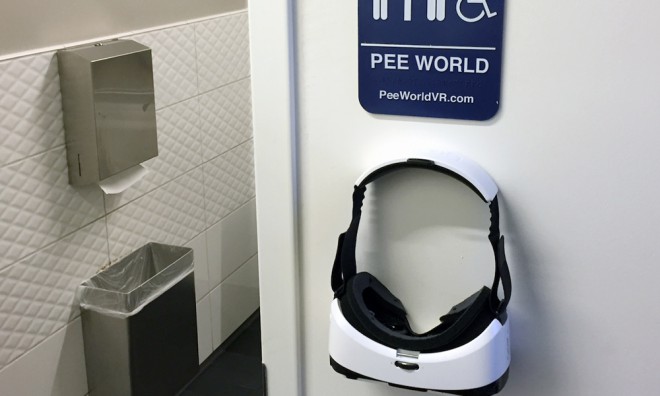 You need smart glasses to use the Pee World VR app.