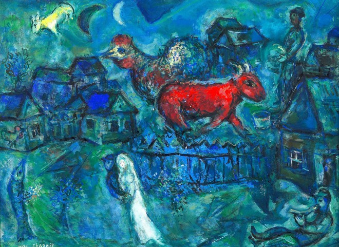A performance teatral se inspira na arte de Marc Chagall