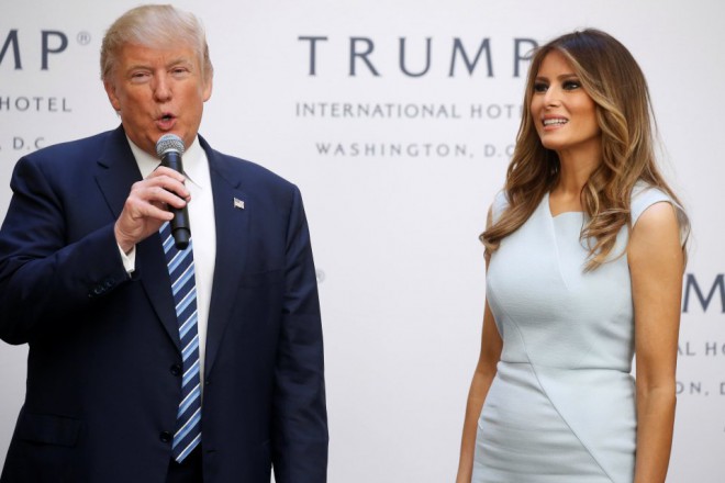 Donald a Melania Trumpovi během předvolební kampaně.