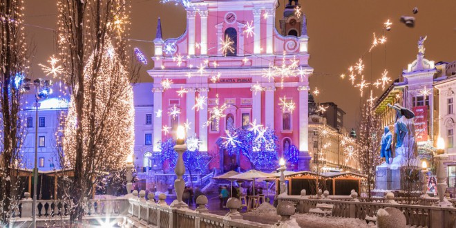 Encendido de las luces en Liubliana (Foto: Shutterstock)