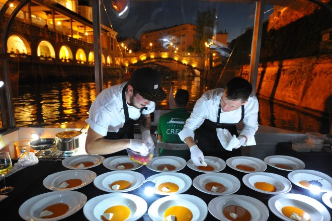 Chef Igor Jagodic and chef Iztok Ilišnik will pamper you on the boat.