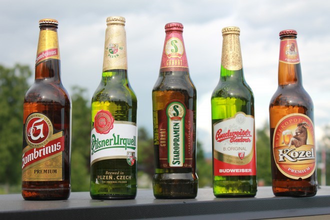 Famous Czech beers.