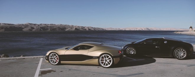 Rimac Concept One y Bugatti Veyron.