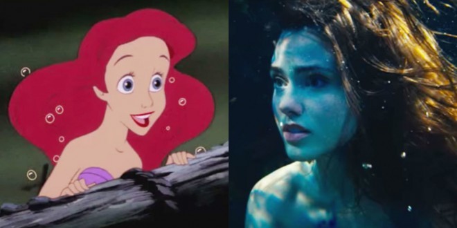 迪士尼《小美人鱼》和真人版的比较。