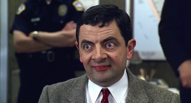 Hr. Bean som en skurk.