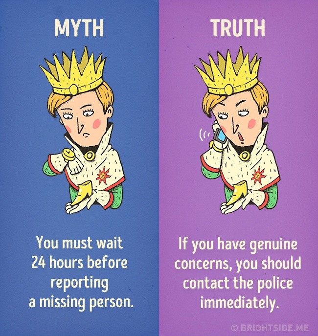 Myth # 9: You have to wait 24 hours - before reporting a missing person. 