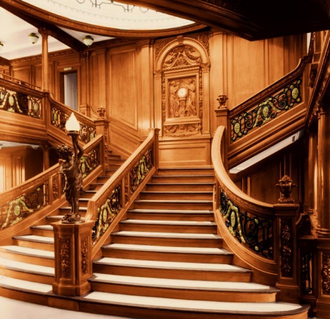 De grote trap op de Titanic