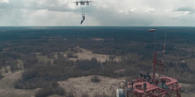 A new extreme sport - jumps from a drone
