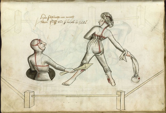 I middelalderens Tyskland løste en mand og kone stridigheder på en grusom måde - med en duel.