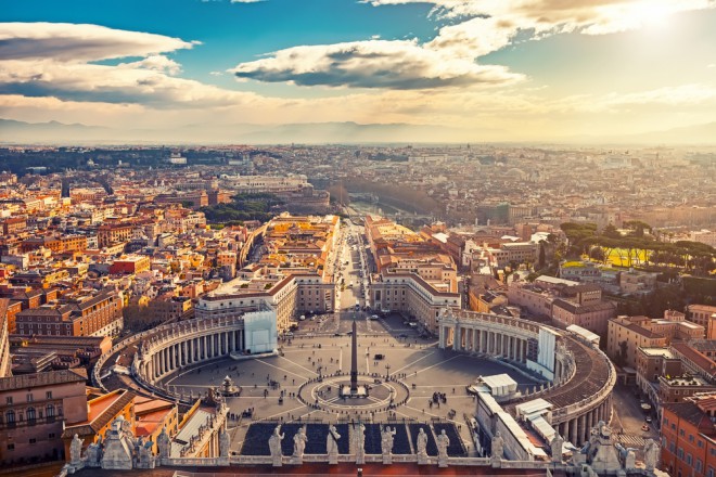 To je Vatikan, najmanjša država na svetu. 