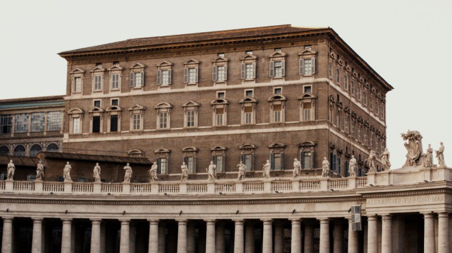 Vista do Palácio Apostólico de St. Peter