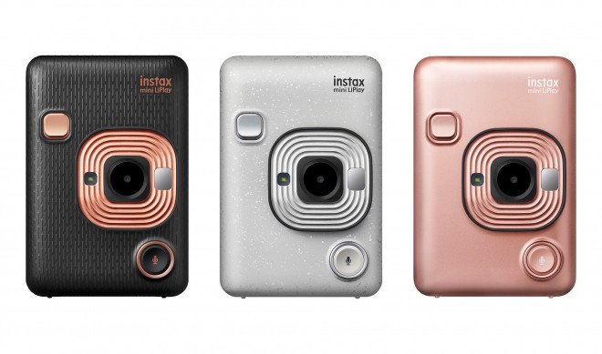 Käufer können zwischen drei Farbversionen der Fujifilm Instax Mini LiPlay-Kamera wählen.