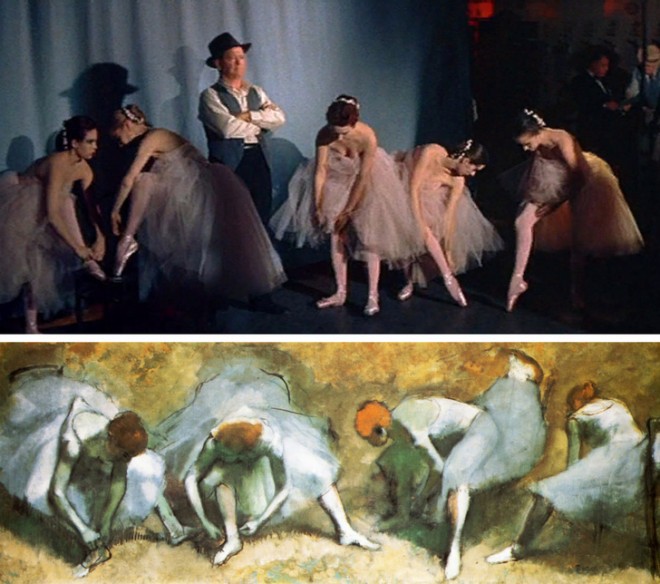 Zvezda je rojena in Dancers tying shoes Edgarja Degasa.