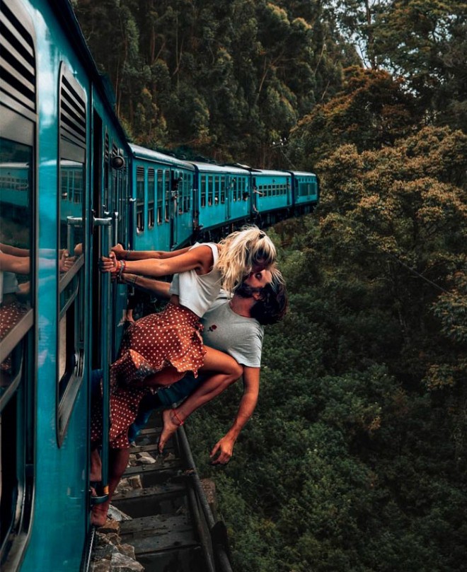 Kaj o vlakih, polnih navidezno k samomoru nagnjenih zahodnjakov, kjer vsi poskušajo narediti enako fotografijo, mislijo Šrilančani, ni znano.