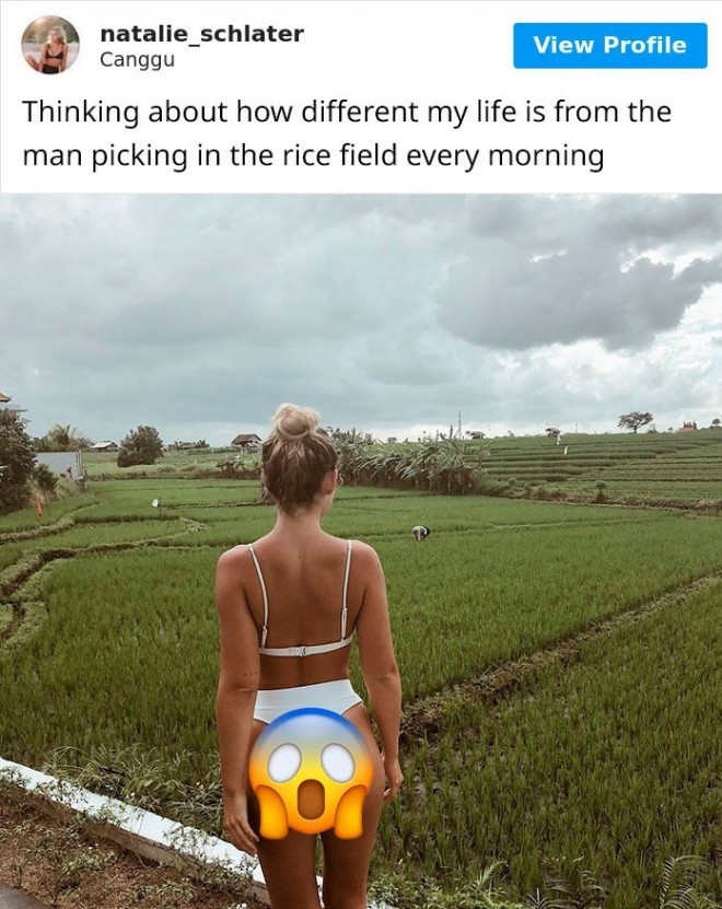 "Razmišljam, kako drugačno je moje življenje od moškega, ki vsako jutro obira riževo polje."