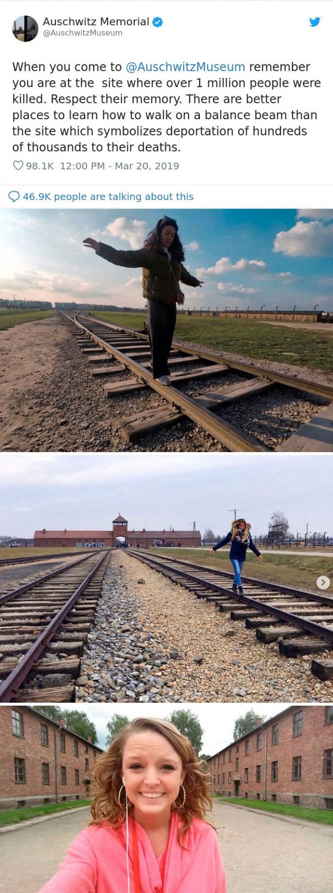 Selfiji  v Auschwitzu