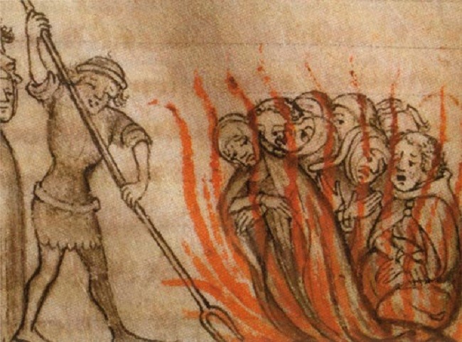 Tempelherrer på bålet fredag den 13. oktober 1307