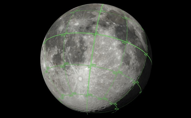 3D-visualisering av månens overflate
