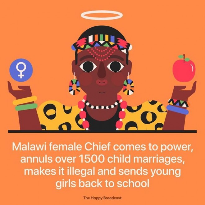 V Malaviju je poglavarka Theresa Kachindamoto razveljavila več kot 1500 otroških porok.
