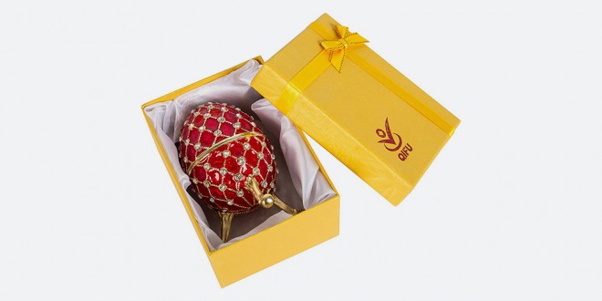 Šatulja za nakit v obliki Fabergéjevega jajca (Qifu)