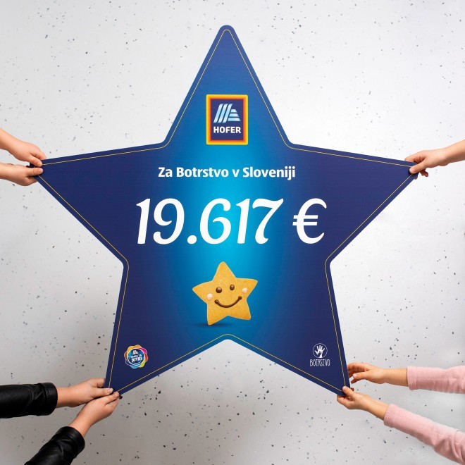 Letošnja donacija Botrstvu znaša 19.617 evrov, kar je največ od pričetka projekta.