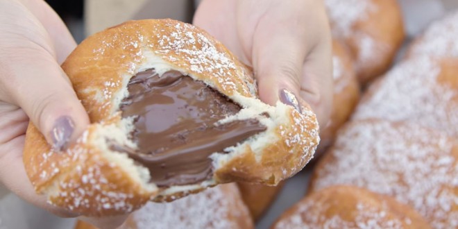 Carnival donuts with Nutella