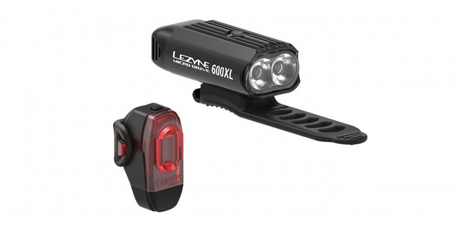 Kit de luz dianteira e traseira para a bicicleta Lezyne Micro Drive 600XL