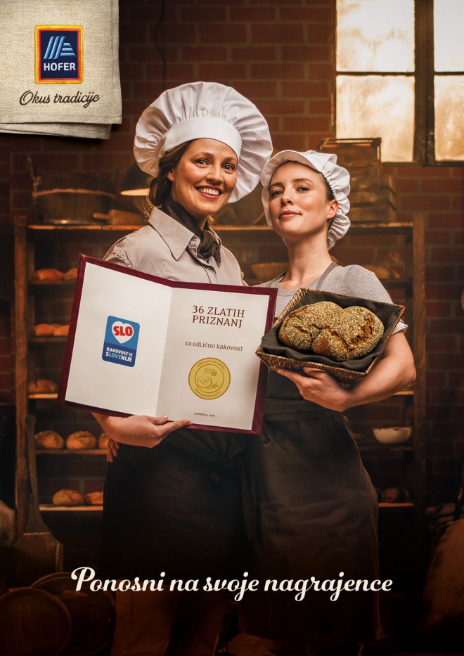 36 guldpriser for HOFER bageriprodukter.