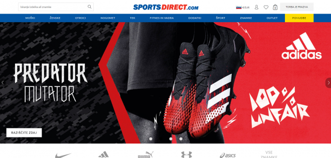 Spletna trgovina Sports Direct