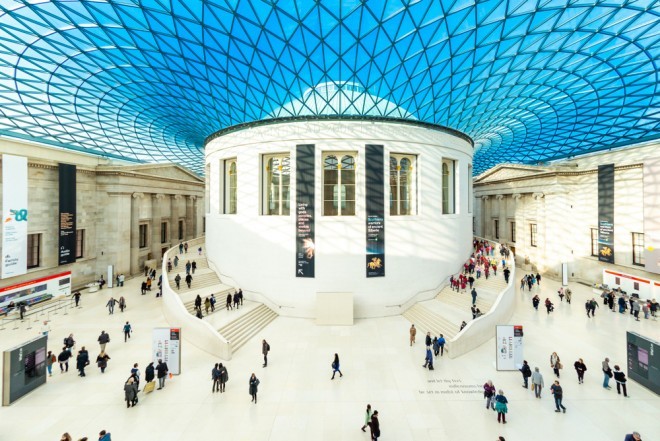 ロンドンの大英博物館の大法廷