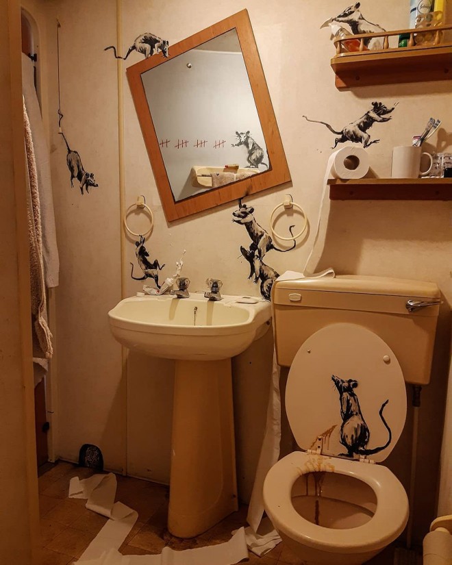 banheiro do Banksy