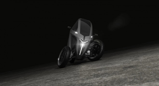 The electric trike AKO leans stably and safely in corners.