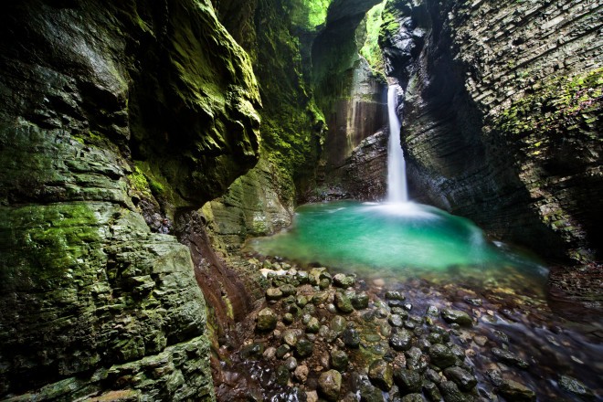 Wasserfall Kozjak nad Soča (Foto: soca-valley.com / Jošt Gantar)