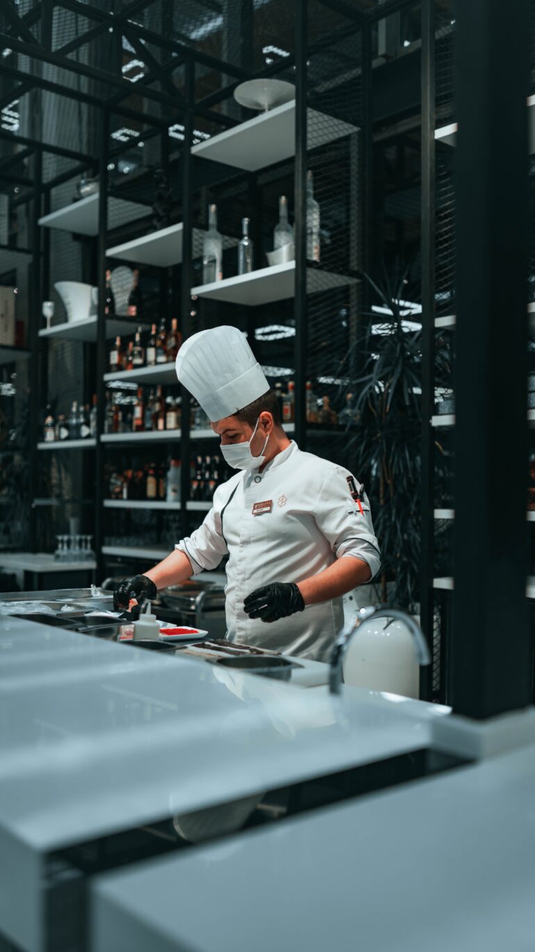 The white hat of chefs